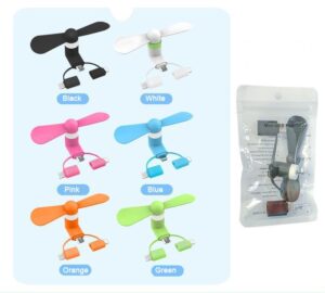 3 in 1 mini usb fan for micro usb, type c & lightning