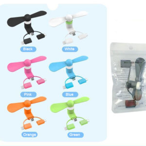 3 in 1 Mini USB Fan For Micro USB, Type C & Lightning