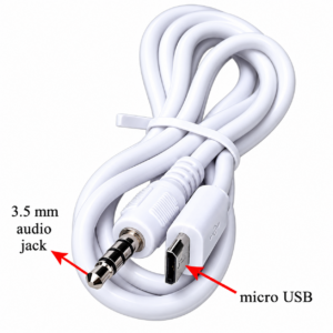 Kabel Male 3.5 mm Audio Jack To Male Micro USB - Kabel sambungan mikrofon untuk karaoke dan siaran langsung